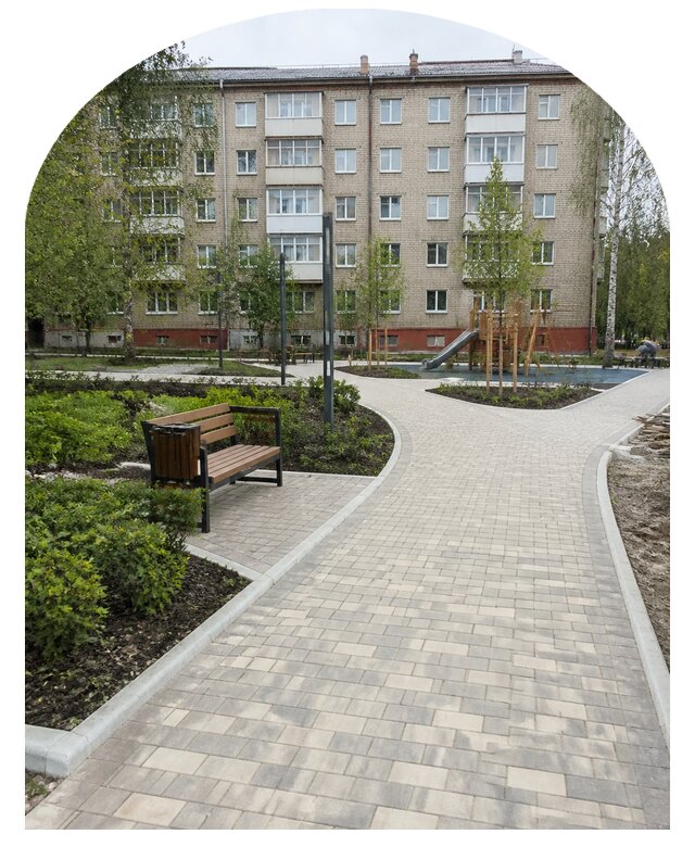 Благоустройство двора МКД под ключ в Кстове от 254600 р. | Метпроект-Ксв